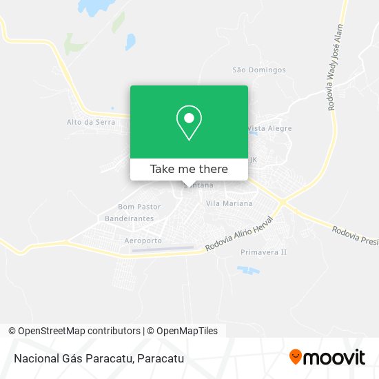 Nacional Gás Paracatu map