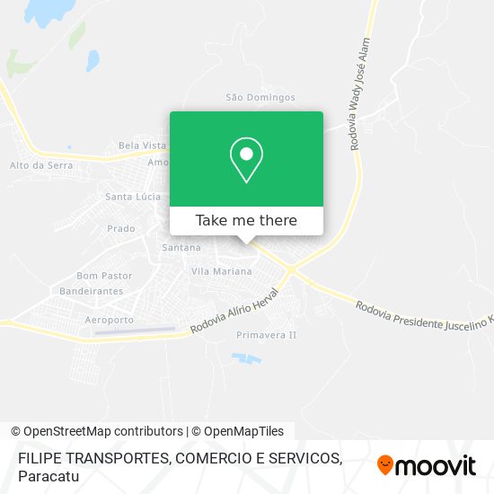 FILIPE TRANSPORTES, COMERCIO E SERVICOS map