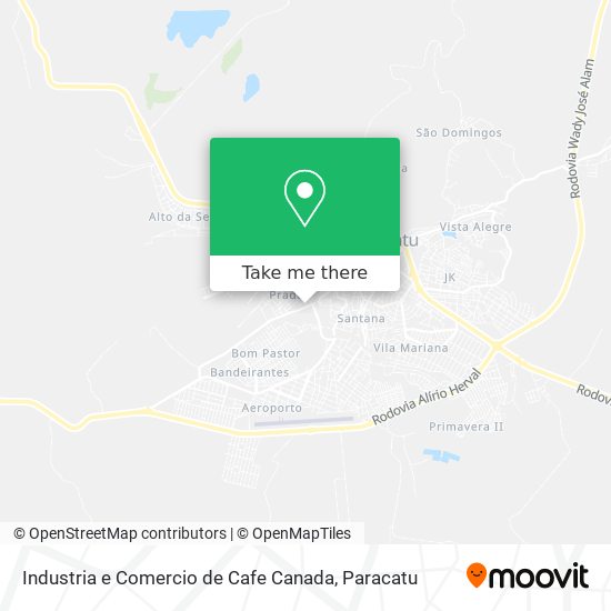 Industria e Comercio de Cafe Canada map