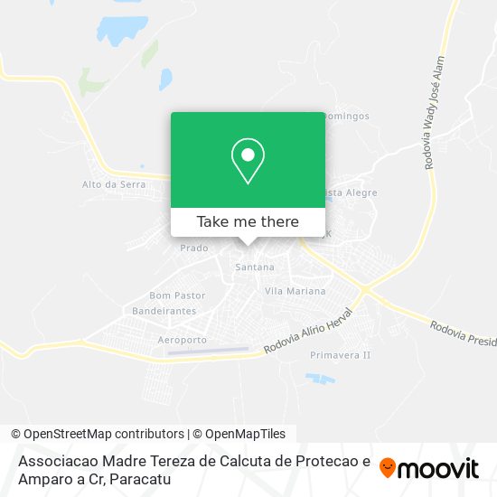 Associacao Madre Tereza de Calcuta de Protecao e Amparo a Cr map