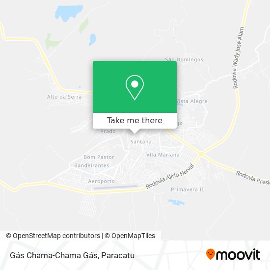 Gás Chama-Chama Gás map
