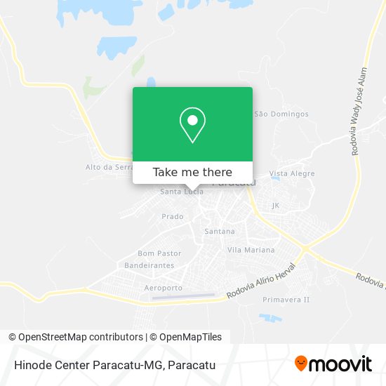 Mapa Hinode Center Paracatu-MG