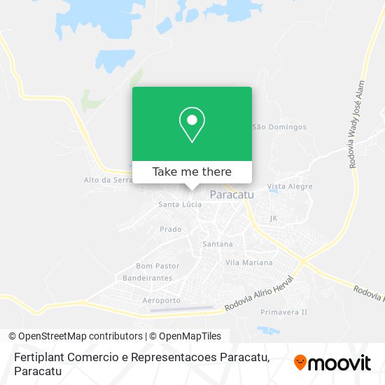 Mapa Fertiplant Comercio e Representacoes Paracatu