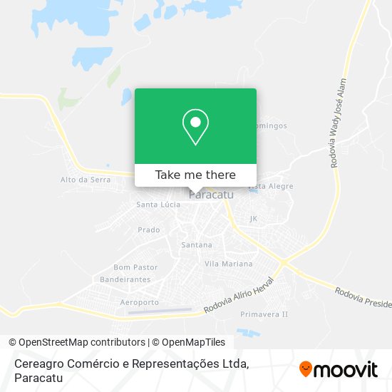 Cereagro Comércio e Representações Ltda map