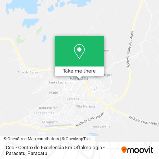 Mapa Ceo - Centro de Excelência Em Oftalmologia - Paracatu