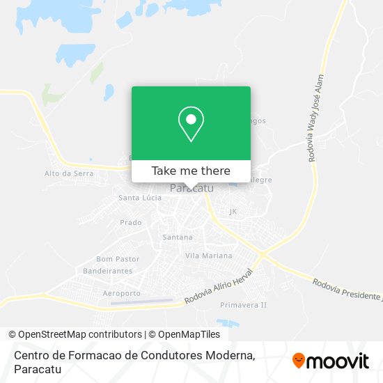 Mapa Centro de Formacao de Condutores Moderna