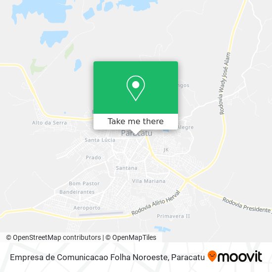 Empresa de Comunicacao Folha Noroeste map