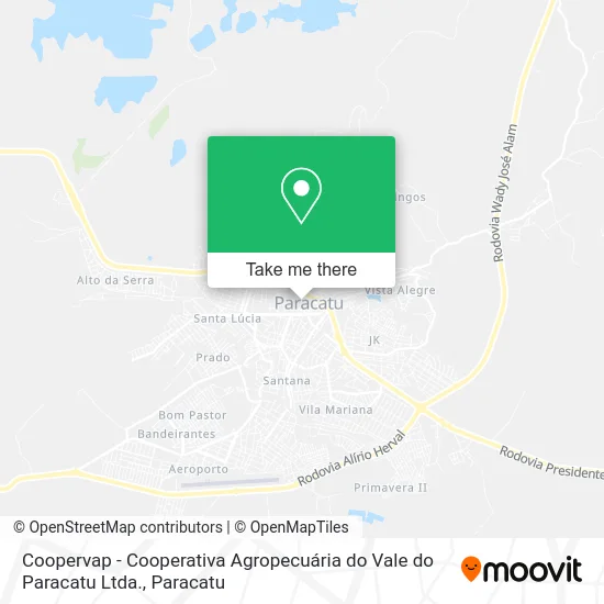 Coopervap - Cooperativa Agropecuária do Vale do Paracatu Ltda. map