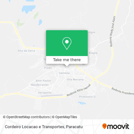 Cordeiro Locacao e Transportes map