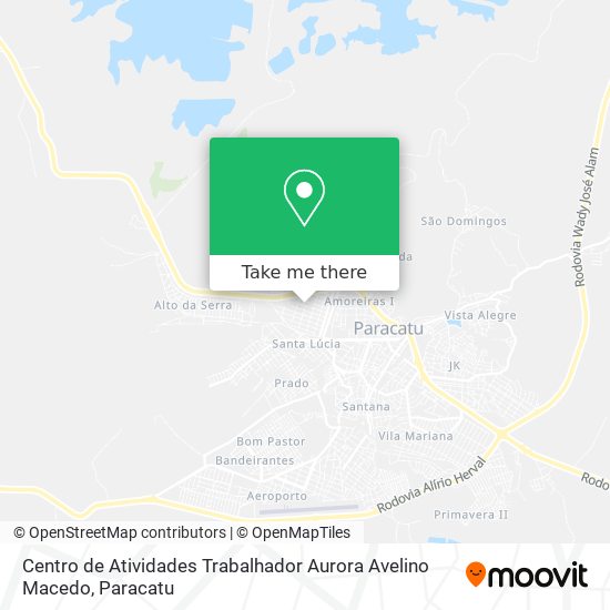 Centro de Atividades Trabalhador Aurora Avelino Macedo map