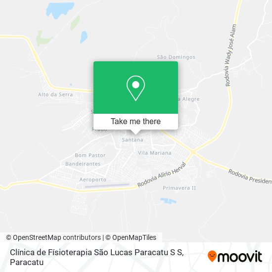 Clínica de Físioterapia São Lucas Paracatu S S map