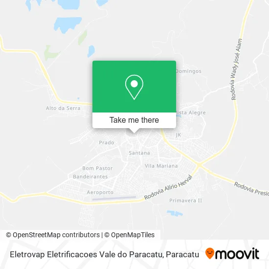 Eletrovap Eletrificacoes Vale do Paracatu map