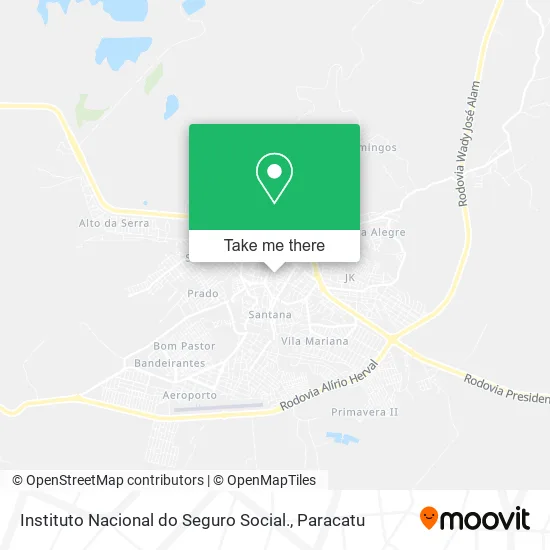 Instituto Nacional do Seguro Social. map