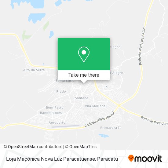 Loja Maçônica Nova Luz Paracatuense map