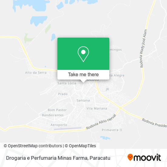 Mapa Drogaria e Perfumaria Minas Farma