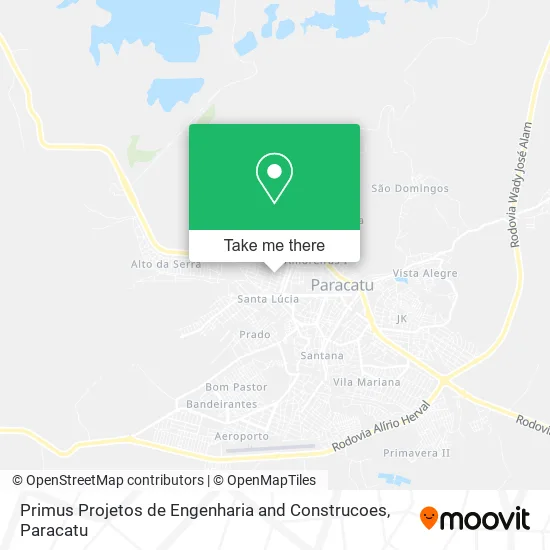 Primus Projetos de Engenharia and Construcoes map