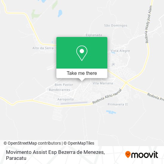 Movimento Assist Esp Bezerra de Menezes map