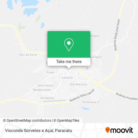 Mapa Visconde Sorvetes e Açaí