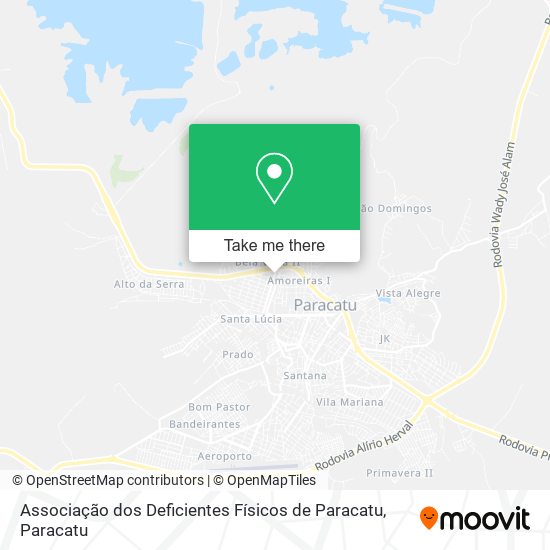 Associação dos Deficientes Físicos de Paracatu map