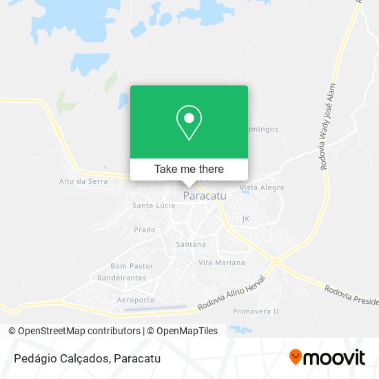 Pedágio Calçados map