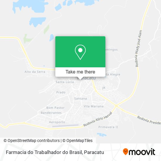 Mapa Farmacia do Trabalhador do Brasil