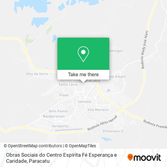 Mapa Obras Sociais do Centro Espírita Fé Esperança e Caridade