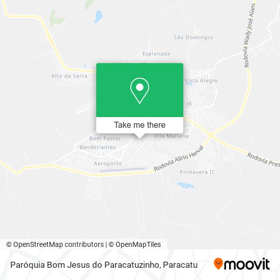 Mapa Paróquia Bom Jesus do Paracatuzinho