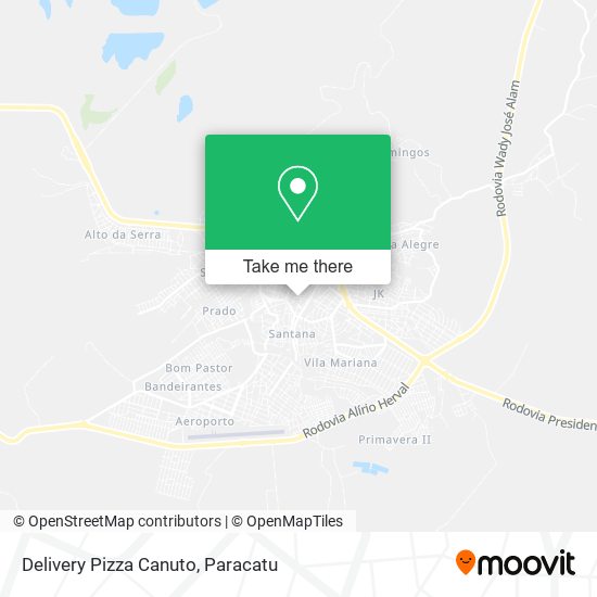 Delivery Pizza Canuto map