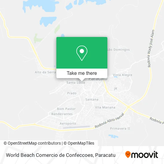 World Beach Comercio de Confeccoes map