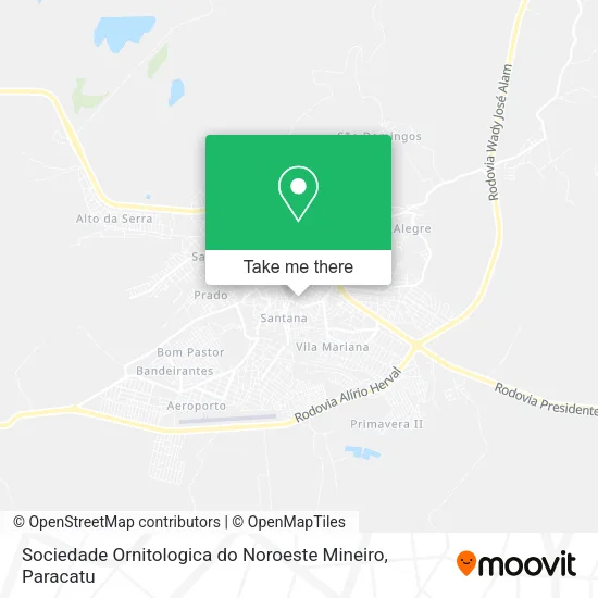 Sociedade Ornitologica do Noroeste Mineiro map