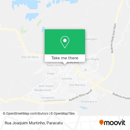 Mapa Rua Joaquim Murtinho