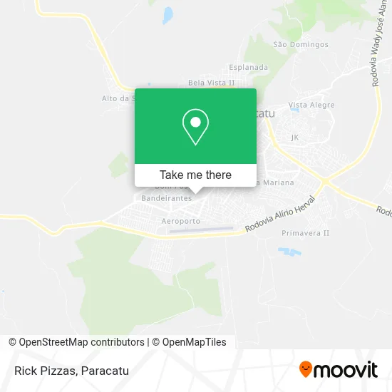 Rick Pizzas map