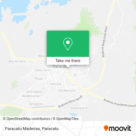 Paracatu Madeiras map