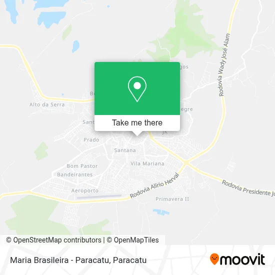Maria Brasileira - Paracatu map