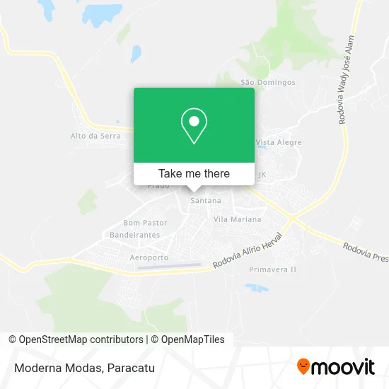 Moderna Modas map