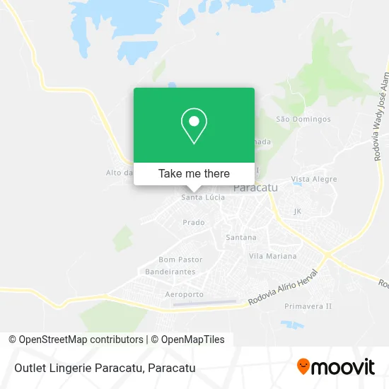 Outlet Lingerie Paracatu map