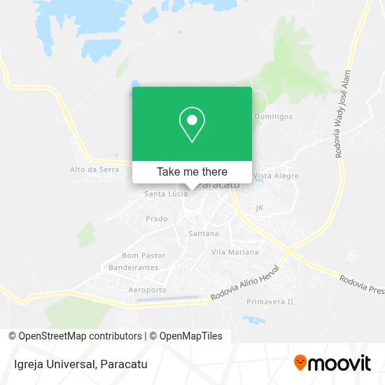 Igreja Universal map