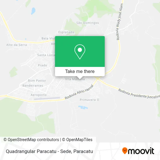 Quadrangular Paracatu - Sede map