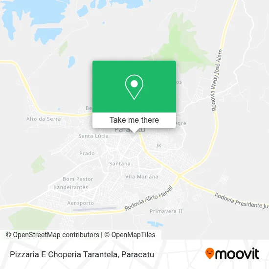 Pizzaria E Choperia Tarantela map