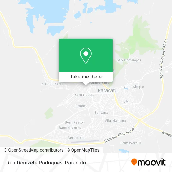 Rua Donizete Rodrigues map