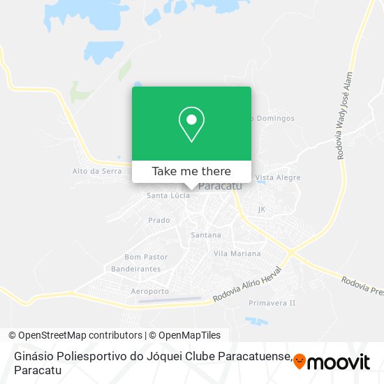 Ginásio Poliesportivo do Jóquei Clube Paracatuense map