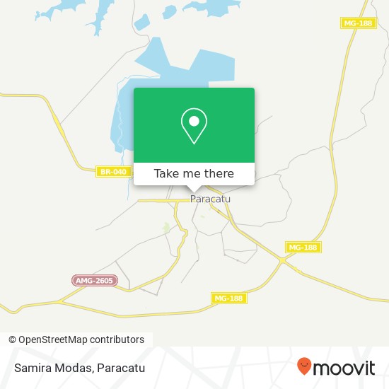Mapa Samira Modas, Rua Joaquim Murtinho, 135 Paracatu Paracatu-MG 38600-000