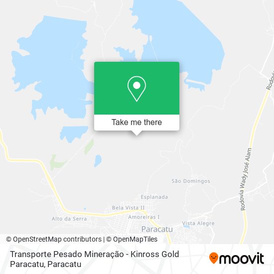 Transporte Pesado Mineração - Kinross Gold Paracatu map
