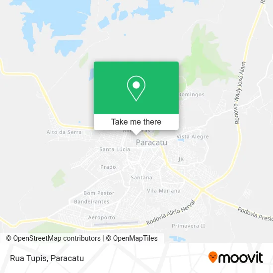 Rua Tupis map