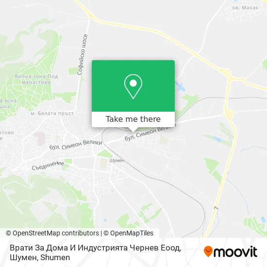 Карта Врати За Дома И Индустрията Чернев Еоод, Шумен