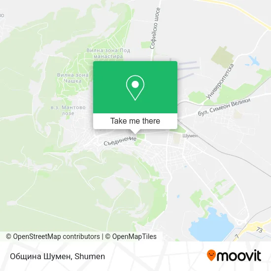 Карта Община Шумен