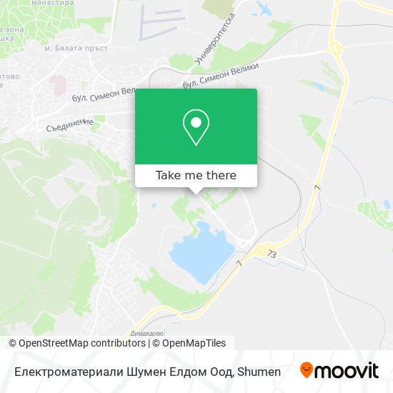 Електроматериали Шумен Елдом Оод map