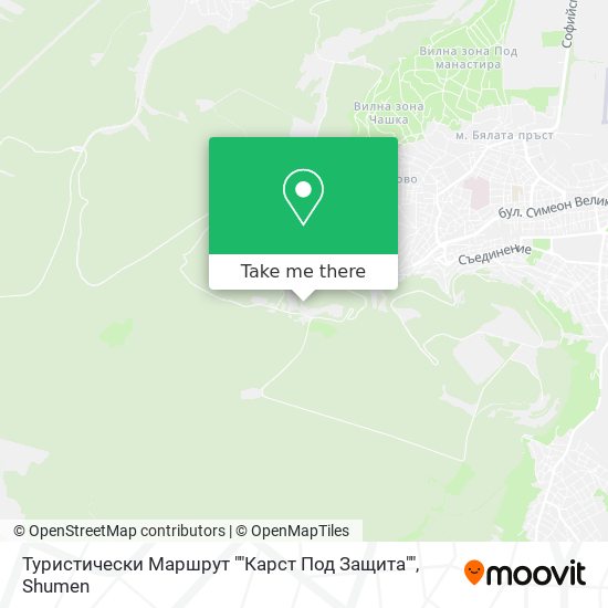 Туристически Маршрут ""Карст Под Защита"" map