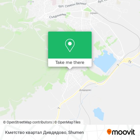 Кметство квартал Дивдядово map