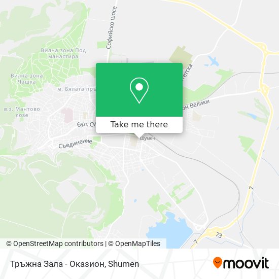 Тръжна Зала - Оказион map